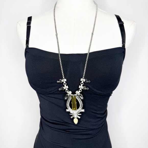 Stella & Dot Eclipse Pendant Silver and Yellow Pendant Necklace - Picture 3 of 4